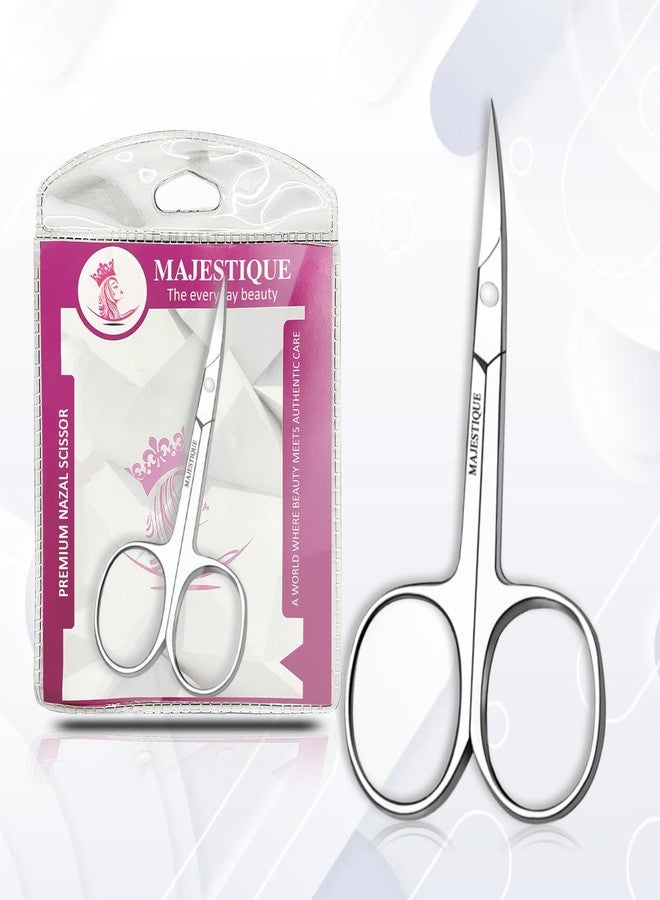 MAJESTIQUE Nail Scissors For Fingernails, Shaving, Moustache, Beard, Eyebrow And Toenails - Sharp Cuticle Scissors Professional Trimming- 100% Stainless Steel Manicure Small Scissor For Men And Women - Image 1